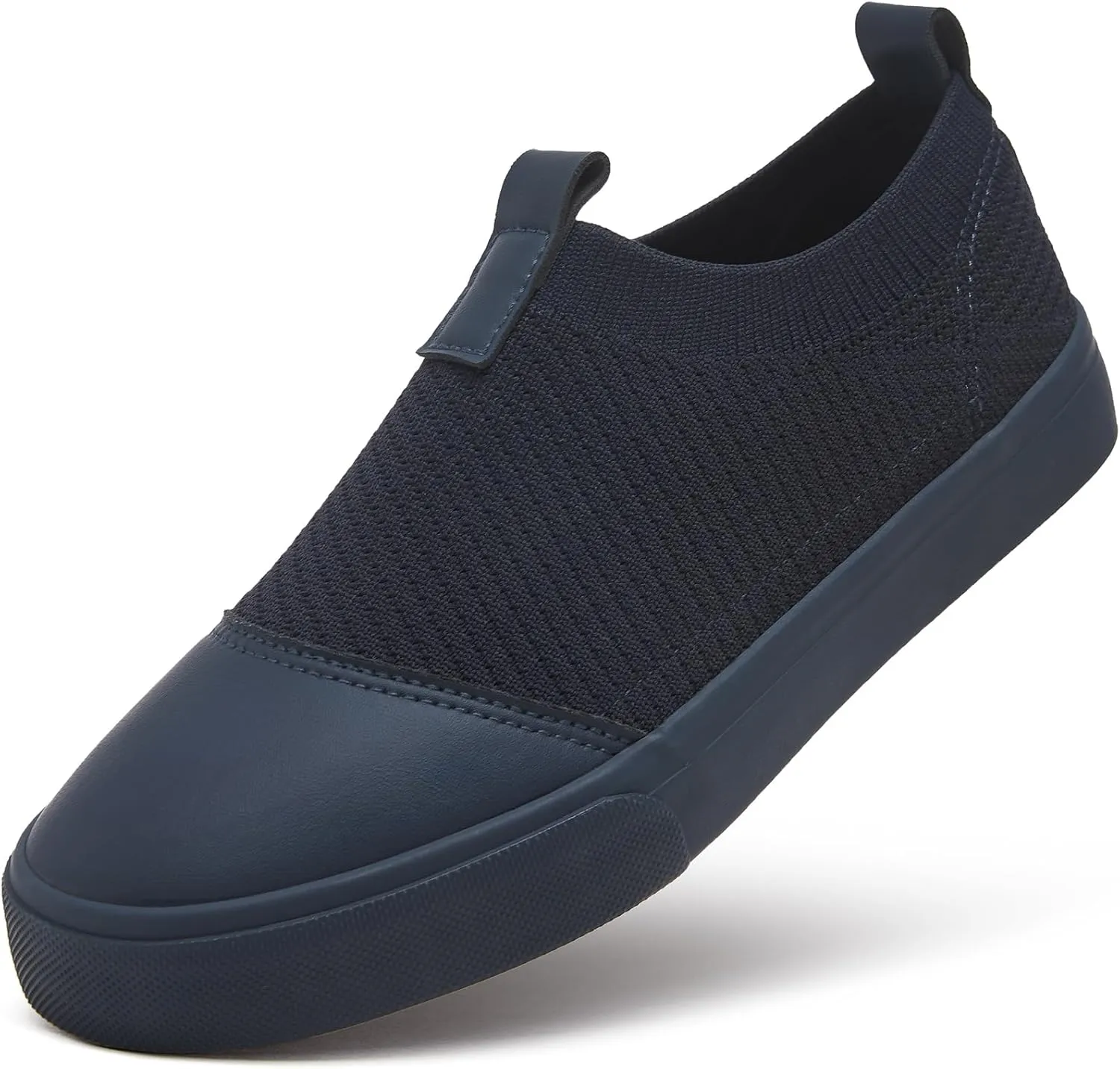 XRH Women's White Slip On Sneakers,Non Slip Women Fashion Work Shoes,Low top Casual Shoes
