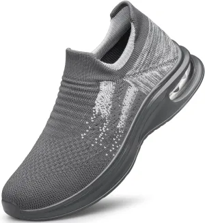 YHOON Mens Walking Shoes Slip on Lightweight Running Shoes Workout Athletic Tennis Shoes Gym Sneakers