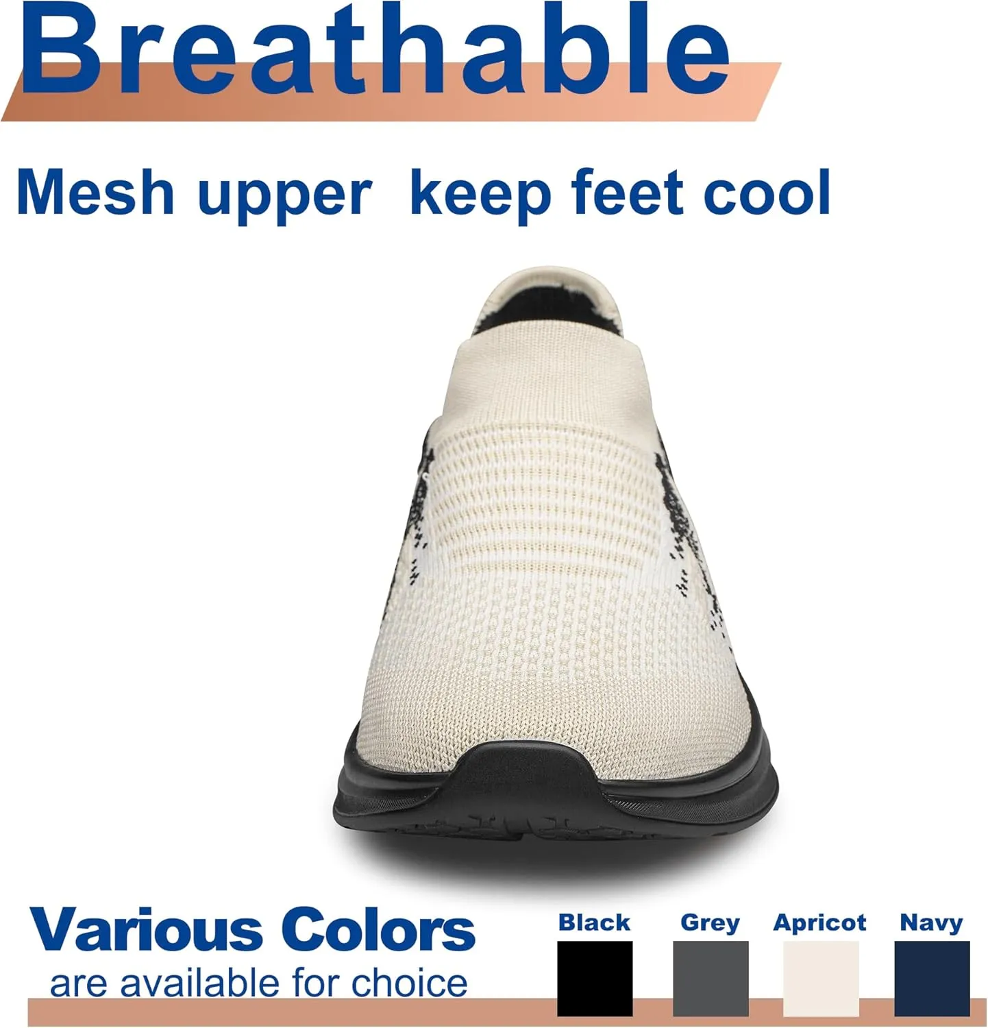 YHOON Mens Walking Shoes Slip on Lightweight Running Shoes Workout Athletic Tennis Shoes Gym Sneakers