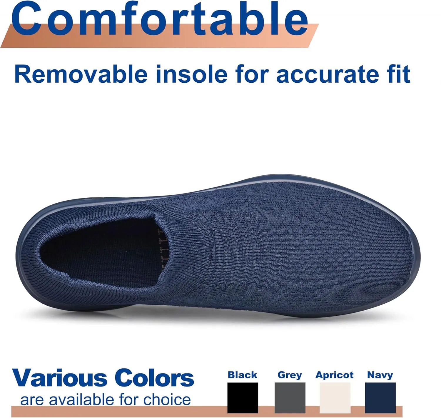 YHOON Mens Walking Shoes Slip on Lightweight Running Shoes Workout Athletic Tennis Shoes Gym Sneakers