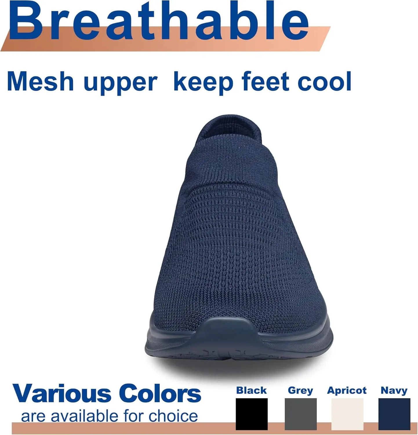 YHOON Mens Walking Shoes Slip on Lightweight Running Shoes Workout Athletic Tennis Shoes Gym Sneakers