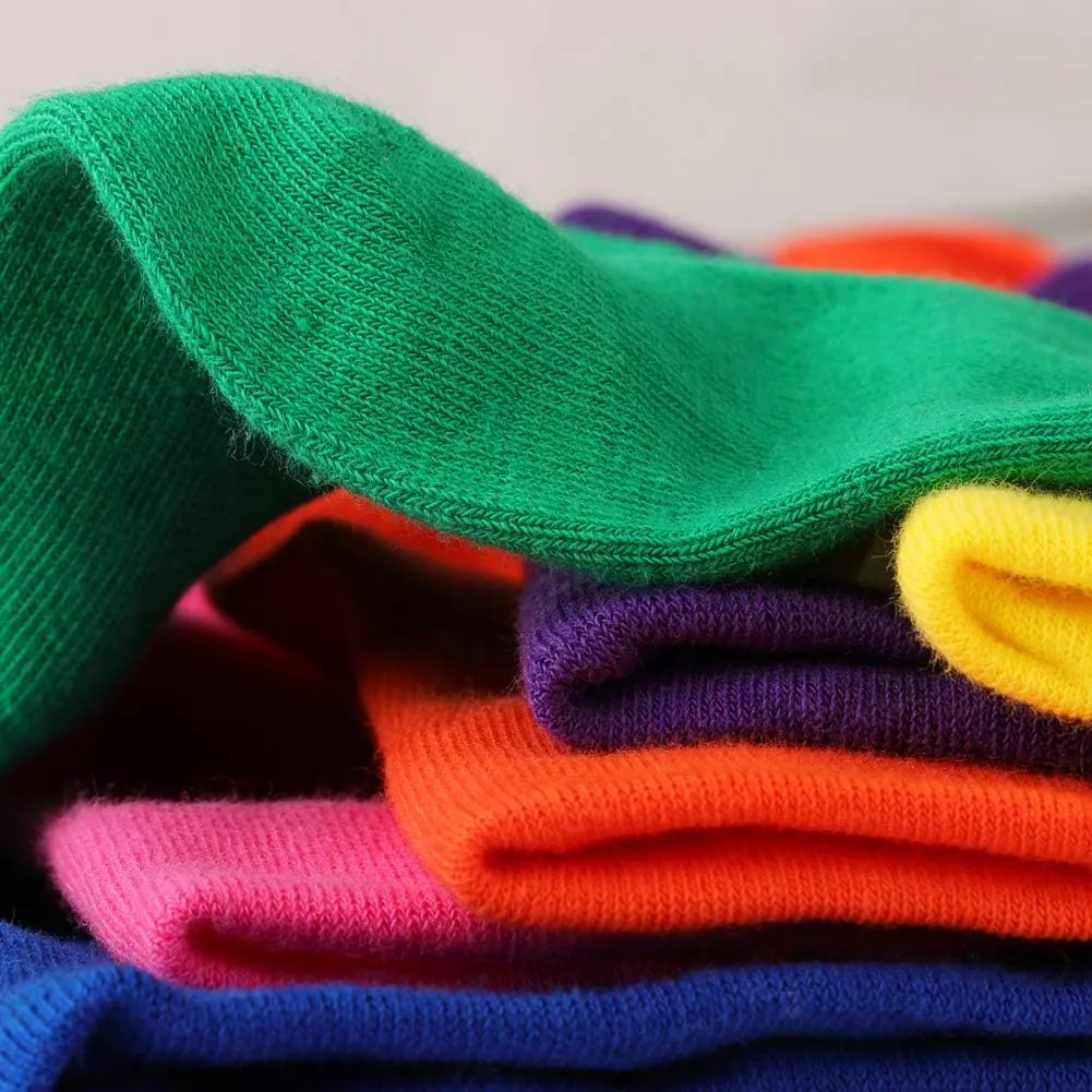Yoicy 6Pairs Womens Cotton Color socks - Soft Casual Candy Color Crew Cut Socks for Womens Girls