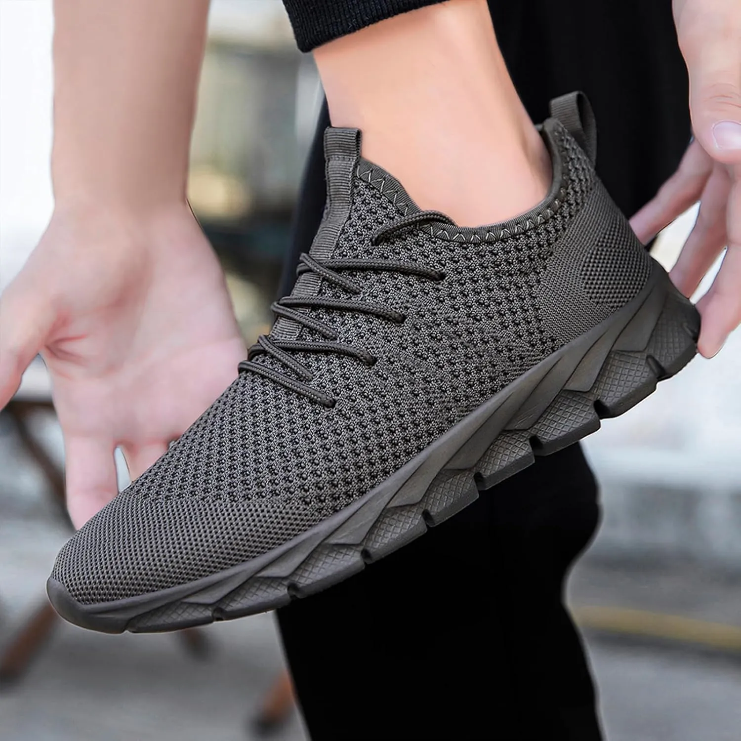 ZGPWZWL Mens Running Shoes Fashion Sneakers Tennis Walking Casual Athletic Lightweight Breathable Workout Gym Comfortable Shoes