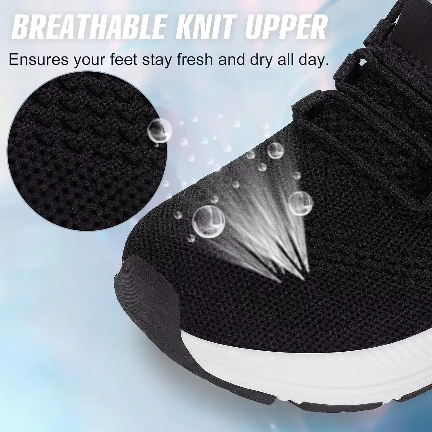 ZYEN Wide Toe Box Shoes Women Non-Slip Ultra Light Running Sneakers Extra Wide Feet Arch Support Walking Shoes Tennis Diabetes Breathable Gym Workouts 6-12