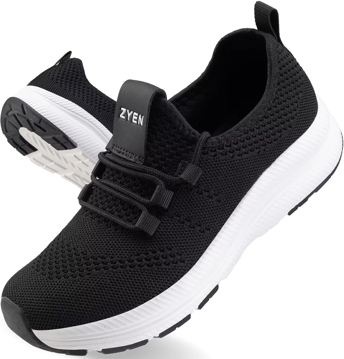 ZYEN Wide Toe Box Shoes Women Non-Slip Ultra Light Running Sneakers Extra Wide Feet Arch Support Walking Shoes Tennis Diabetes Breathable Gym Workouts 6-12